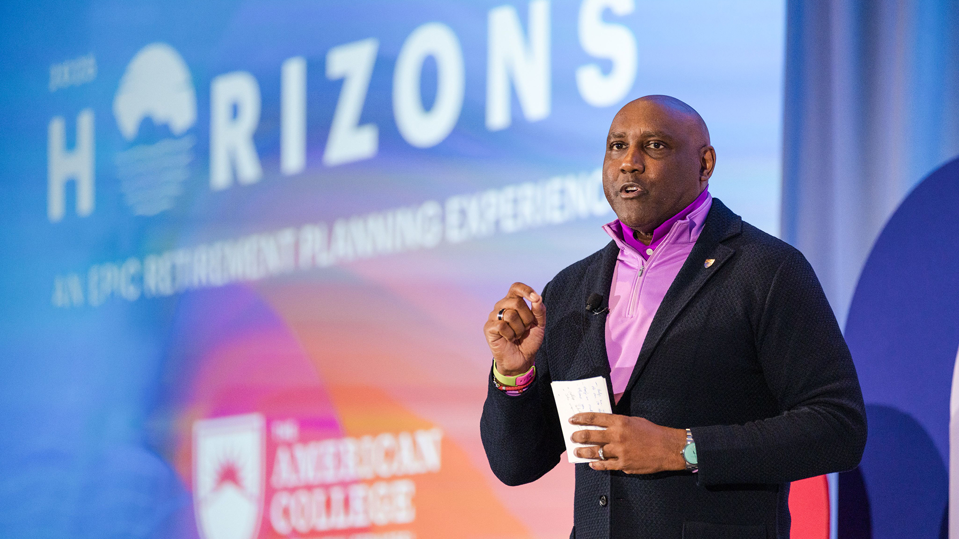 George speaking at Horizons conference