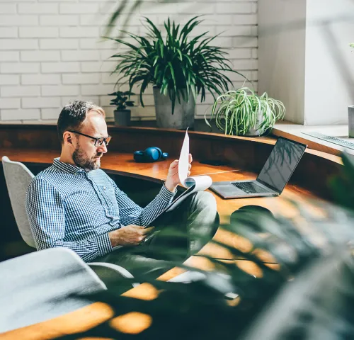 Man on his laptop